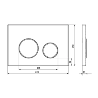 Кнопка смыва Veconi  Round Design 150х220х13 VFRD004BLG VECONI