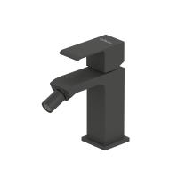 Смеситель для биде однорычажный с донным клапаном  PORTA-BS1-NOP Чёрный матовый ручка  Чёрный матовый Cezares