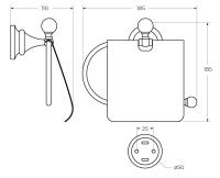 Держатель для туалетной бумаги OLIMP-TRH-01-M Хром CEZARES