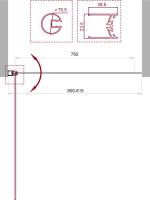 Шторка для ванной 800x1500 UNO-V-1-80/150-P-Cr BELBAGNO