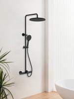 Душевая стойка термостатическая c изливом    цвет черный VSFS-1E1TMB VINCEA