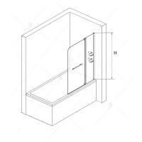 Шторка на ванну RGW SC-04 110*150 03110411-11 профиль Хром стекло Прозрачное 8 мм RGW
