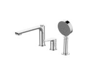 Смеситель на борт ванны с ручным выдвижным душем, хром  ANCONA-BVD3-CRM BelBagno