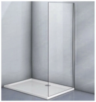 Фиксированная боковая панель без верхнего и нижнего профиля E-SP-GR-100-12-C9 1000x1953 Цвет профиля Графит брашинг Стекло  Тонированное матовое Veconi