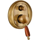 ELITE-VDIM-01-Nc Встраиваемый однорычажный смеситель для душа с переключателем, исполнение хром, ручка Noce  ELITE-VDIM-02-Nc Бронза ручка  Орех Cezares