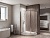 Душевой уголок радиальный, ассиметричный DUE-RH-2-100/80-C-Cr 1000x800x1900 BelBagno
